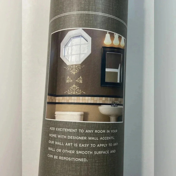 Designer Wall Accents - Gold  Foil Design – Adhesive Wall Art– BNIB. - Picture 2 of 10